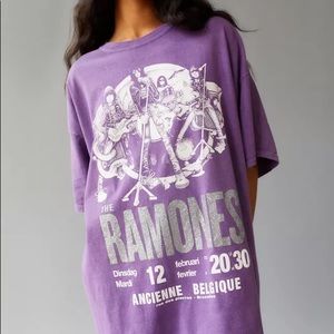 Urban Outfitters Ramones Glitter Ink T-Shirt Dress